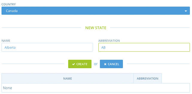 New State Form