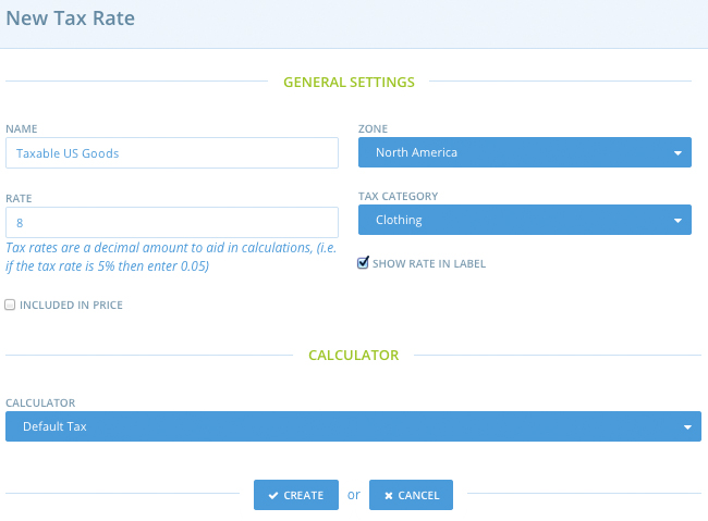 New Tax Rate